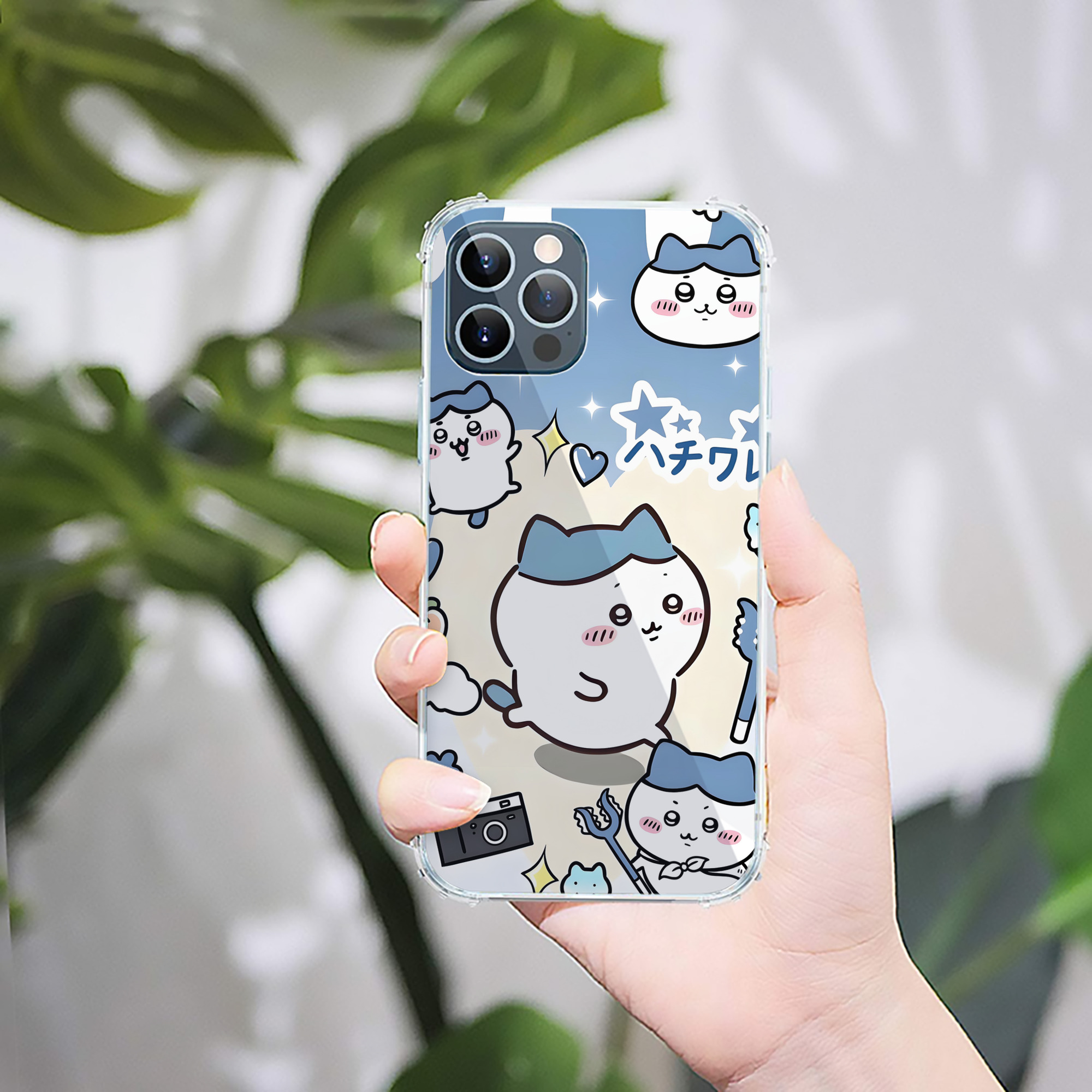 （画像用） ちいかわ Chii-kawa 【iPhone 12シリーズ対応】透明スマホケース（クリアソフトケース）